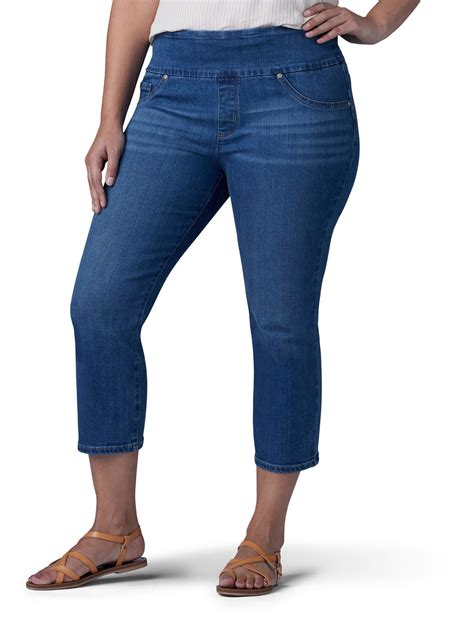 lee pull up jeans|lee pull on denim capris.